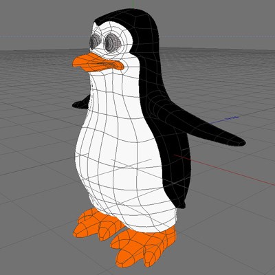 Cartoon Penguin 3D model_3