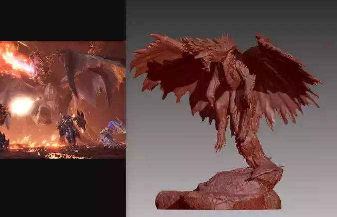 Monster Hunter Alatreon OBJ and STL