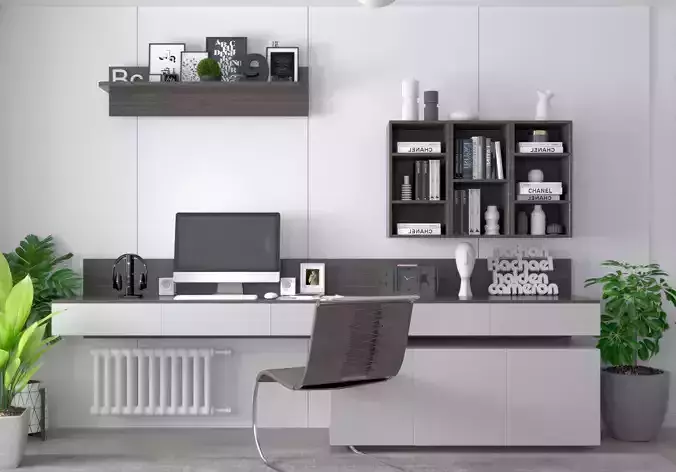 desk combination computer chair Modern