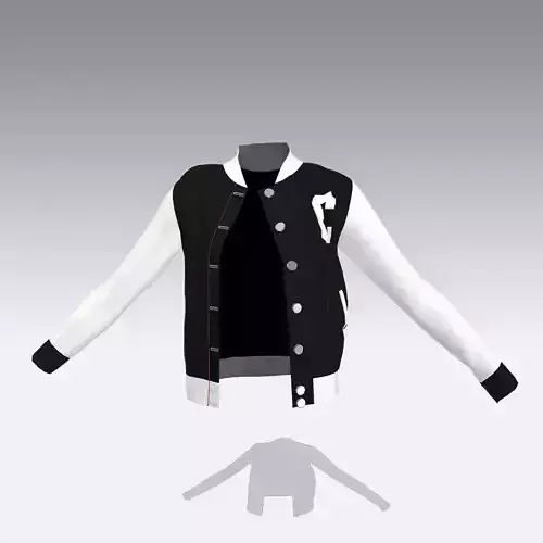 bomber jacket black white color 