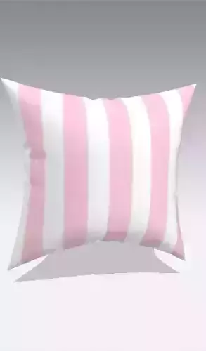 Pillow square  pink and white lines