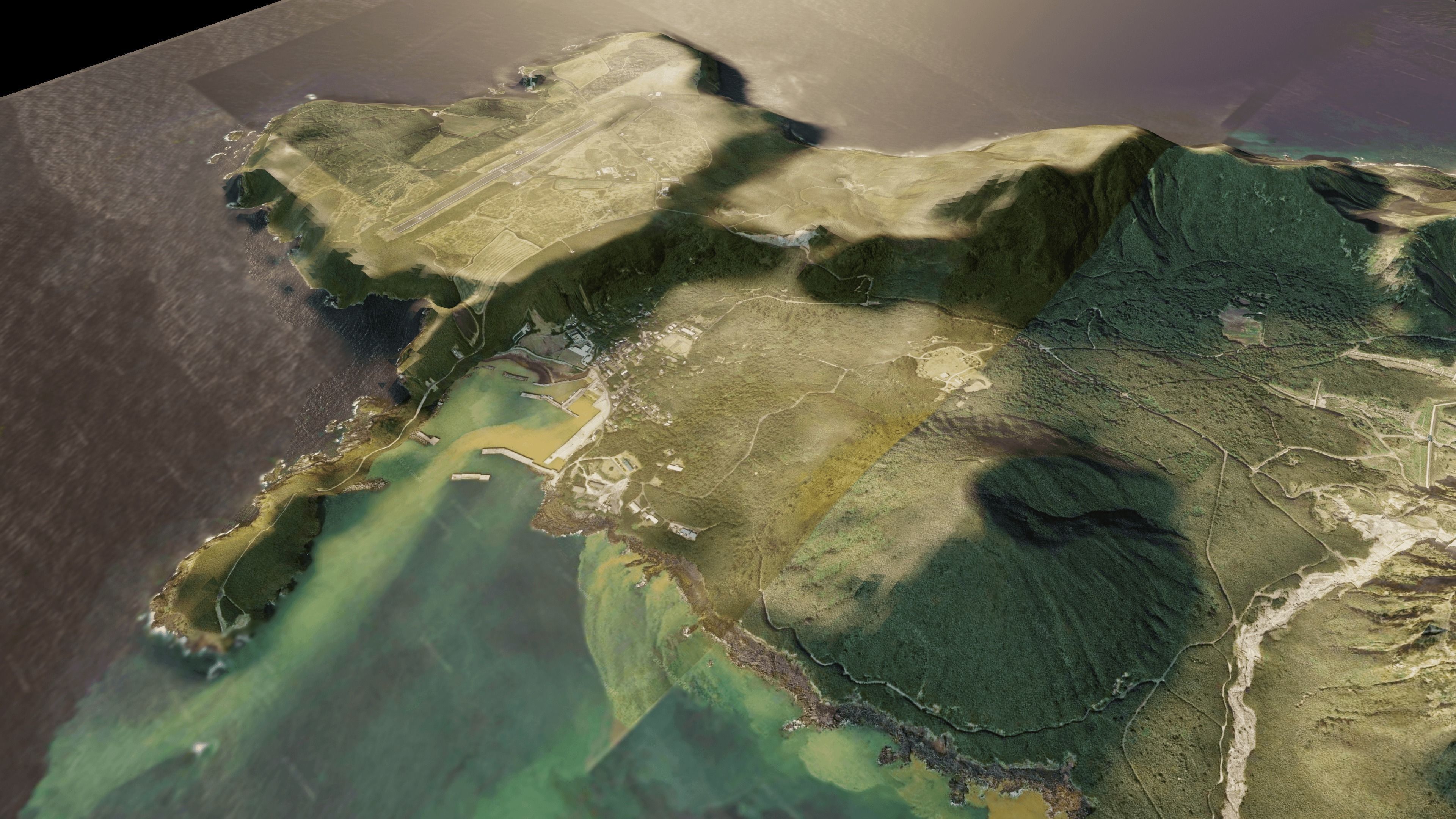 Kikai Caldera is on Iojima Island 3d model terrain 3D model_3
