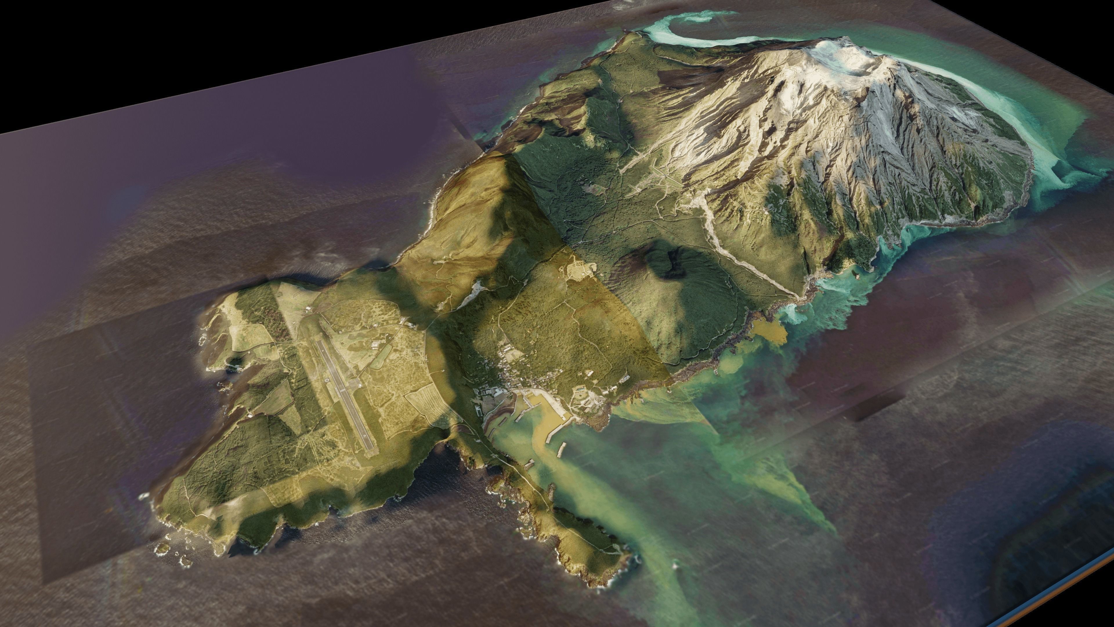 Kikai Caldera is on Iojima Island 3d model terrain 3D model_1