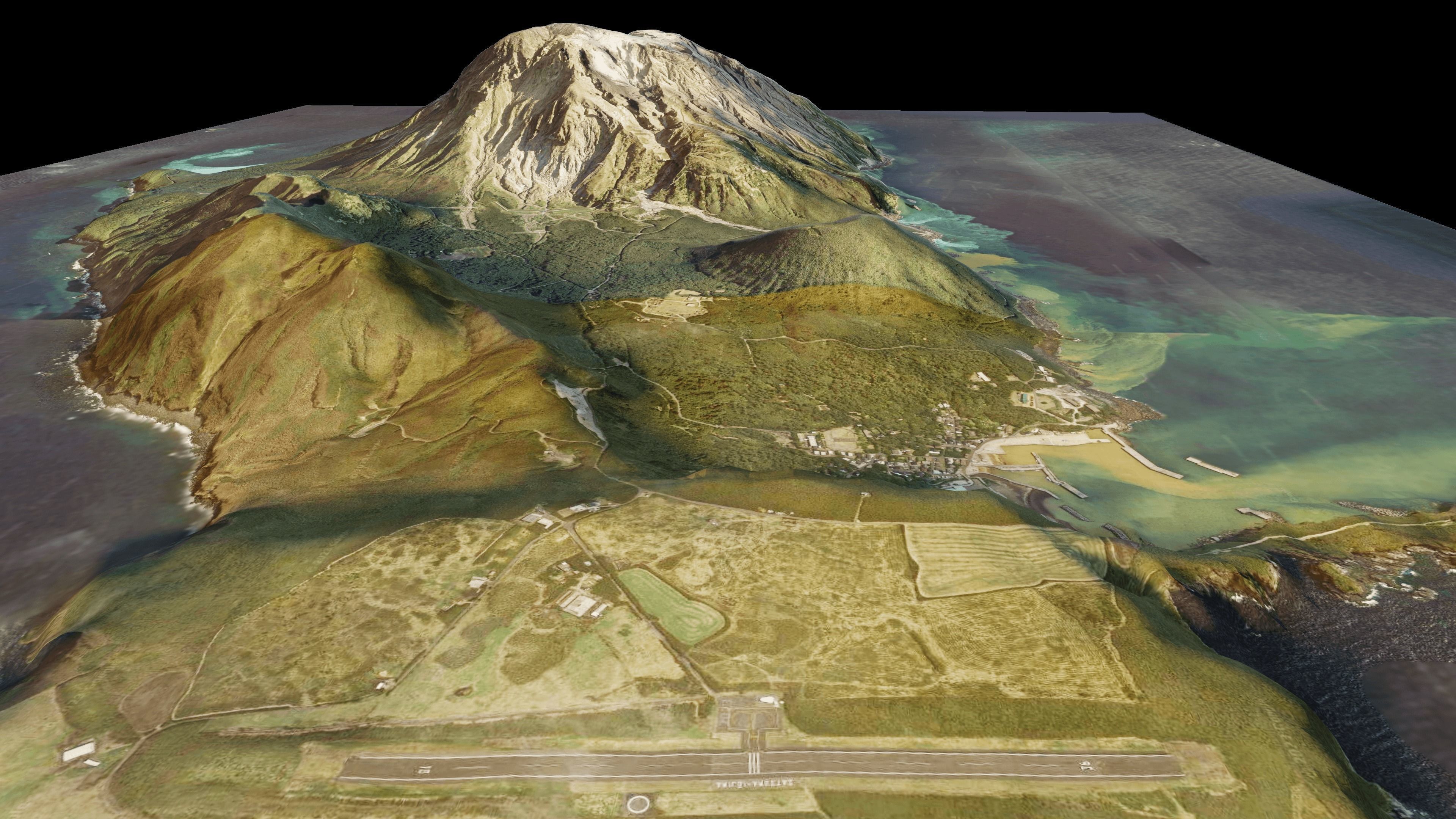 Kikai Caldera is on Iojima Island 3d model terrain 3D model_2