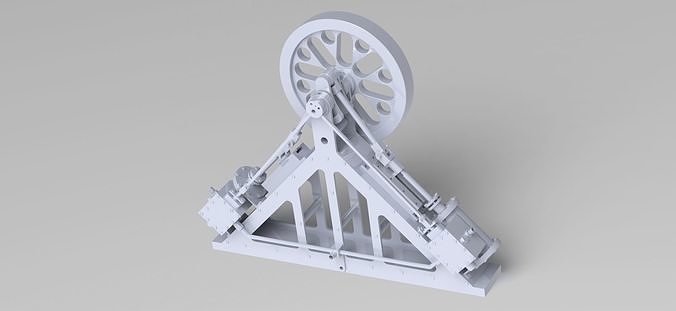 A Simple 2 Cylinder Diagonal Steam Engine 3D model