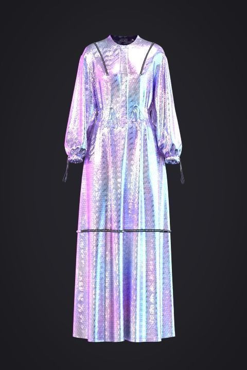 Adjustable dress women Clo3D Model 3D model_11