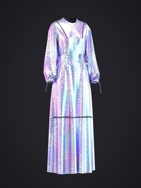 Adjustable dress women Clo3D Model 3D model_14