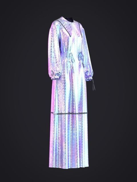 Adjustable dress women Clo3D Model 3D model_15