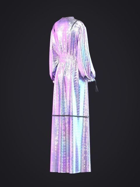 Adjustable dress women Clo3D Model 3D model_4