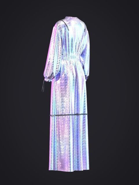 Adjustable dress women Clo3D Model 3D model_8