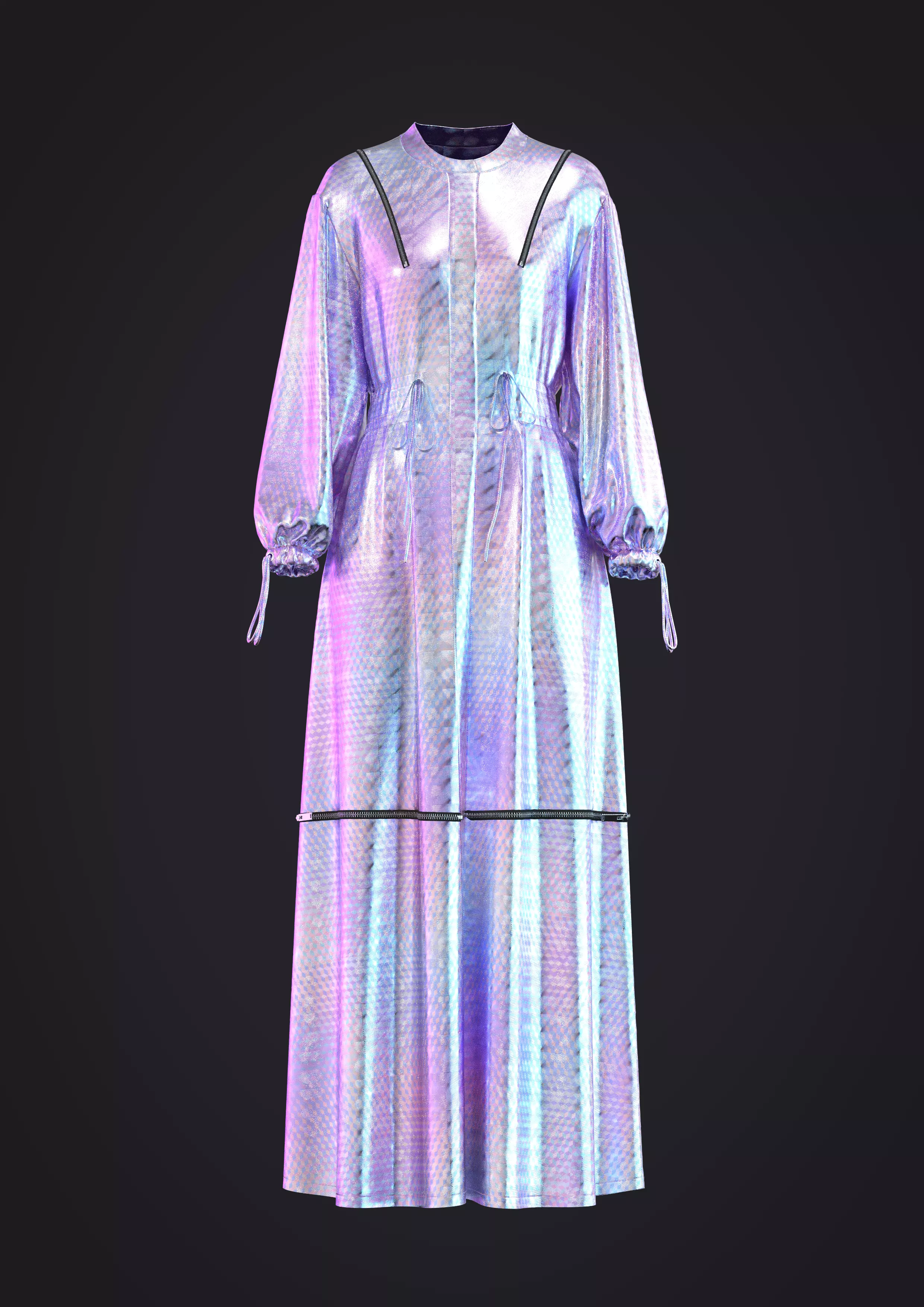 Adjustable dress women Clo3D Model 3D model_0