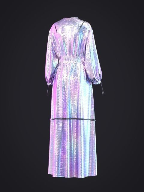 Adjustable dress women Clo3D Model 3D model_5