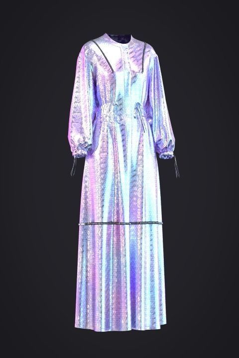 Adjustable dress women Clo3D Model 3D model_12