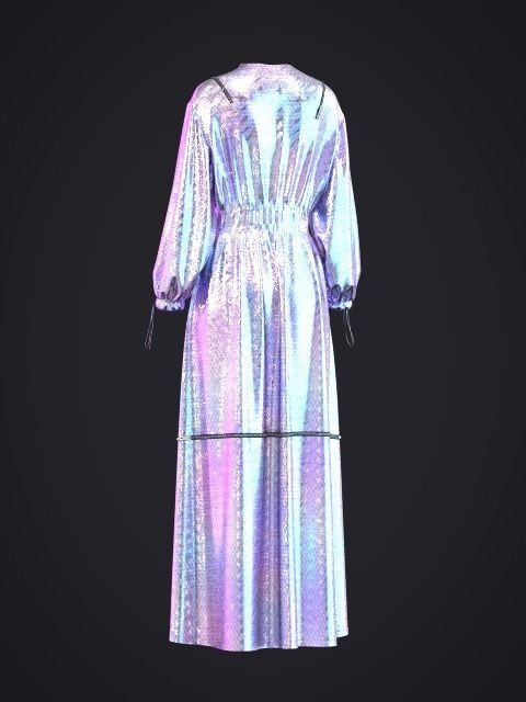 Adjustable dress women Clo3D Model 3D model_7