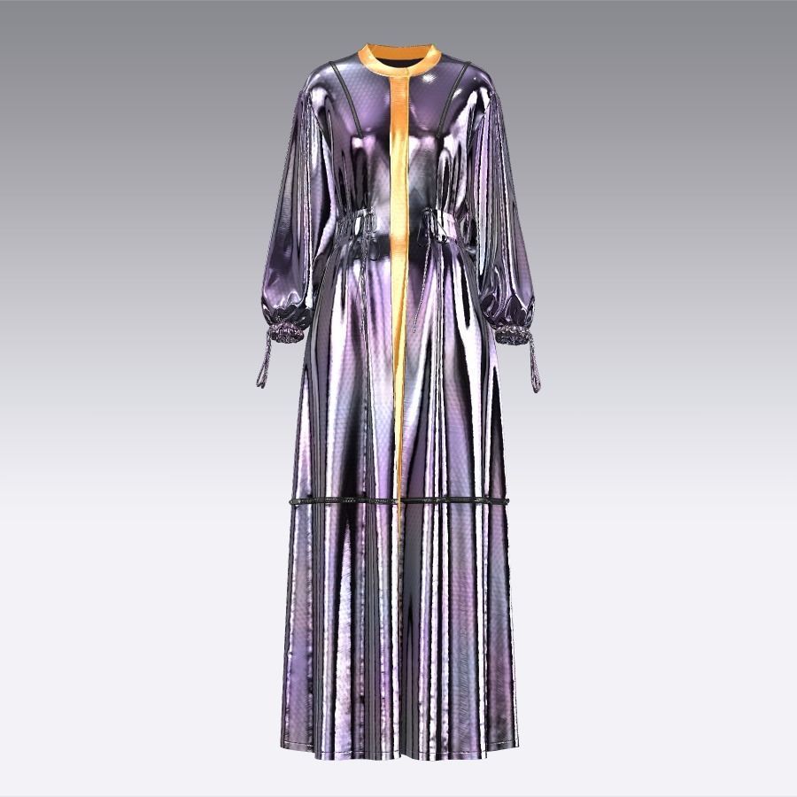 Adjustable dress women Clo3D Model 3D model_17