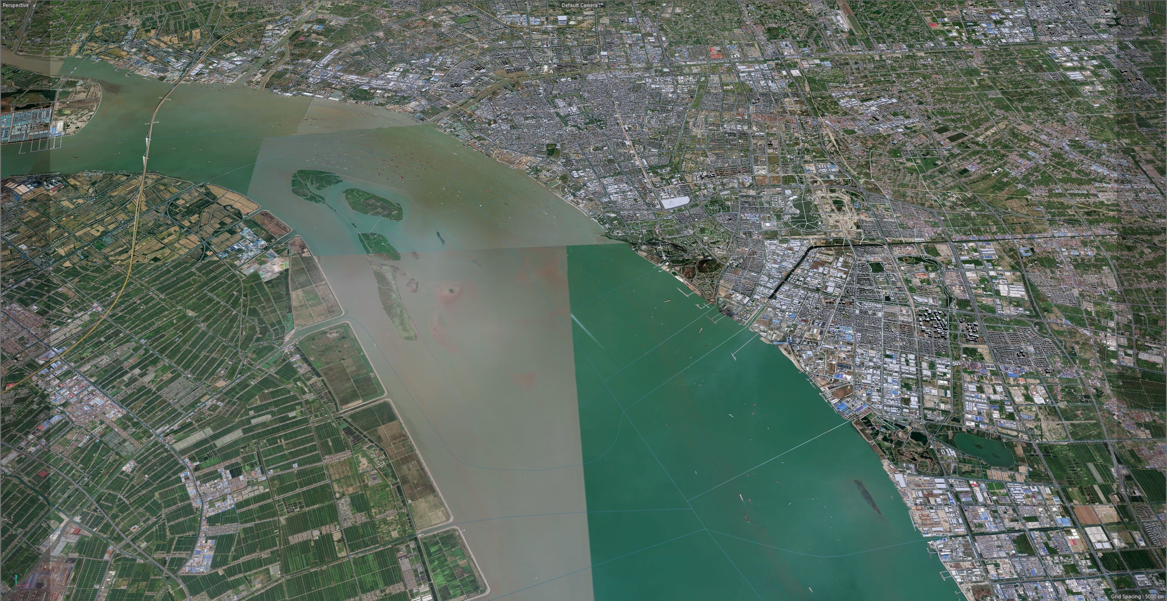 Nantong Jiangsu China 60km Low-poly 3D model_11