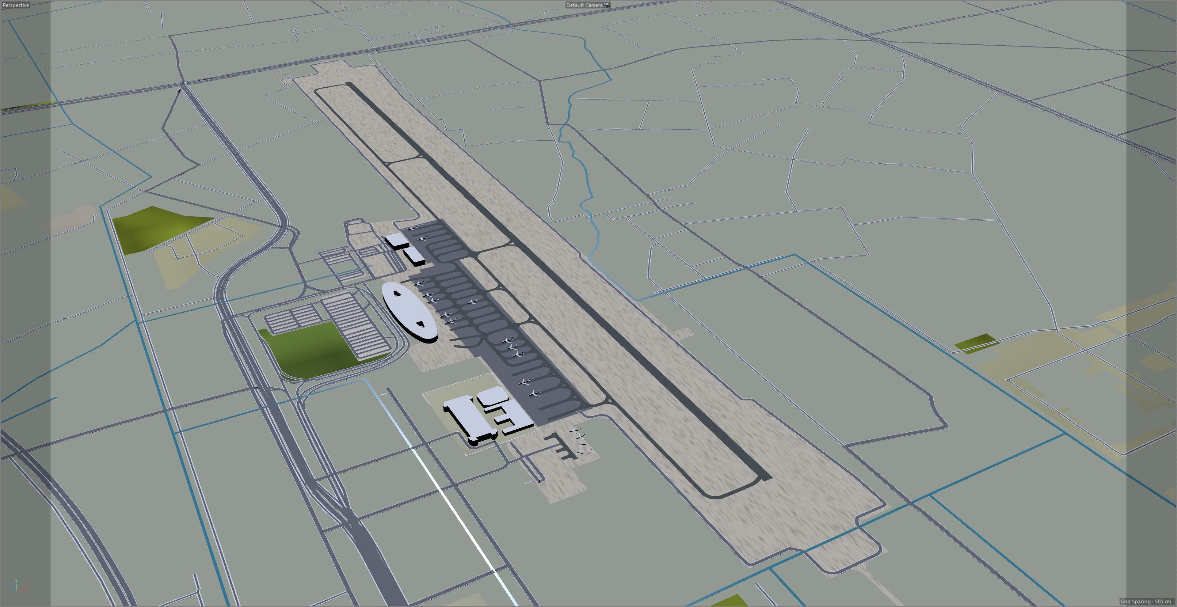 Nantong Jiangsu China 60km Low-poly 3D model_13