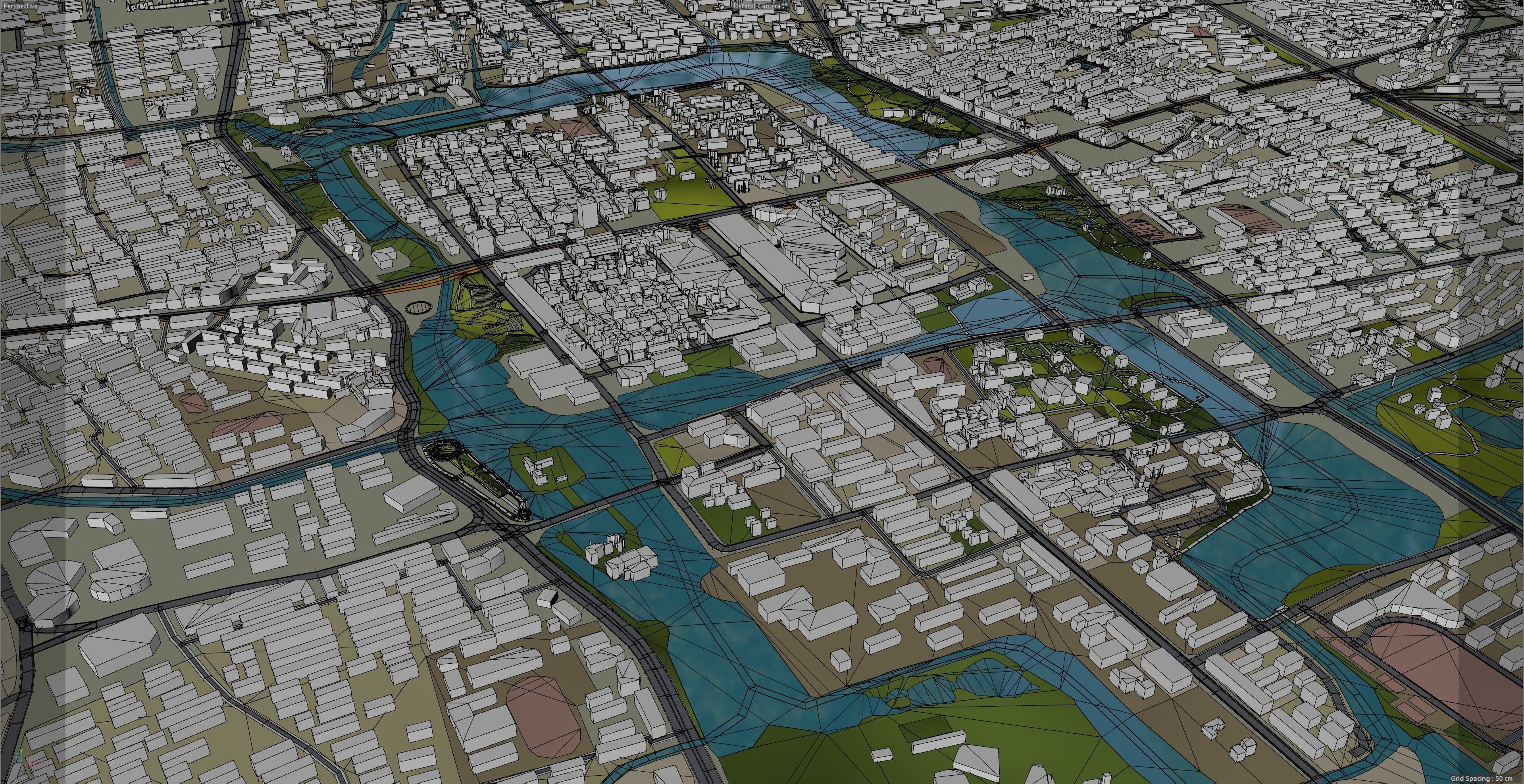 Nantong Jiangsu China 60km Low-poly 3D model_15
