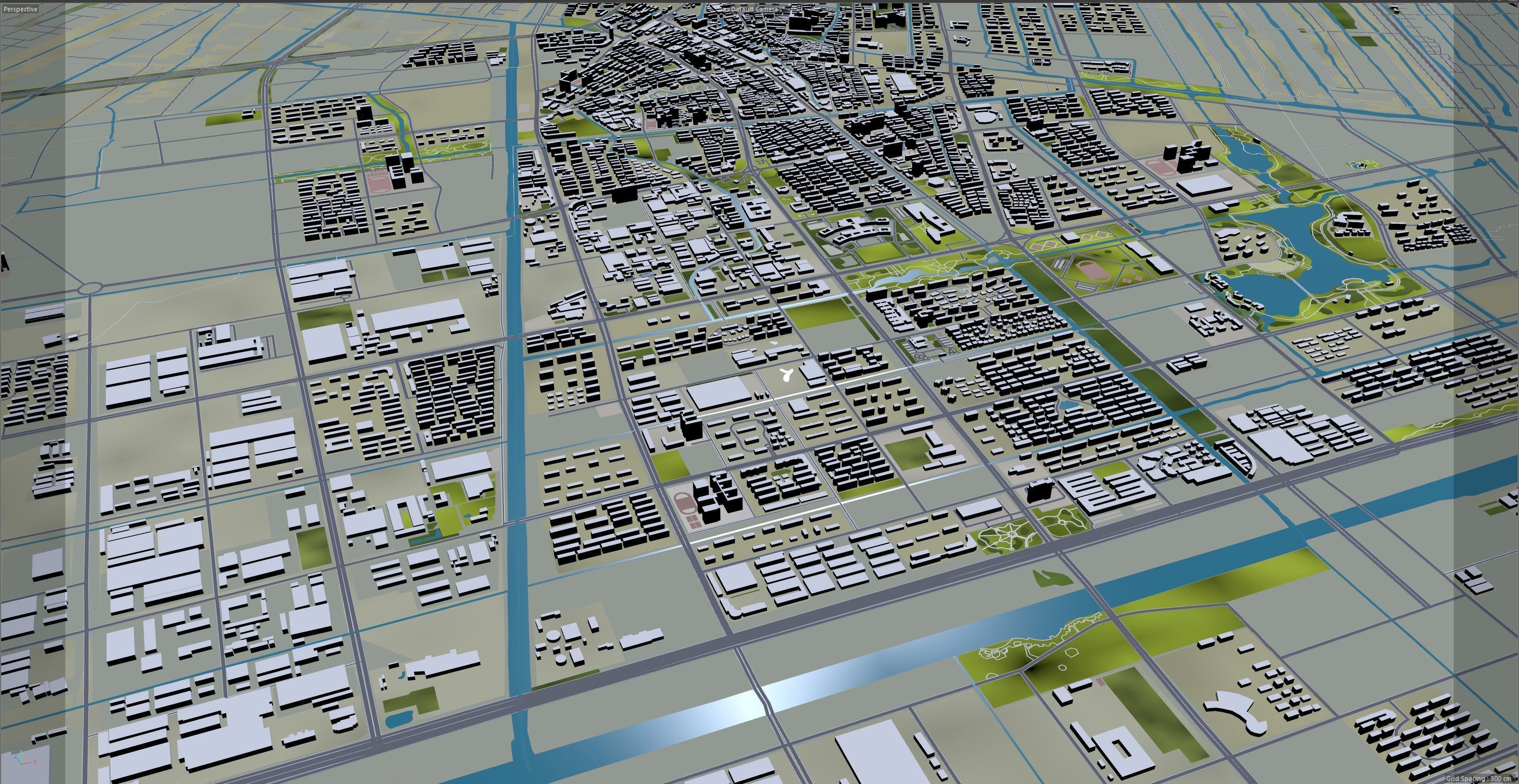 Nantong Jiangsu China 60km Low-poly 3D model_14