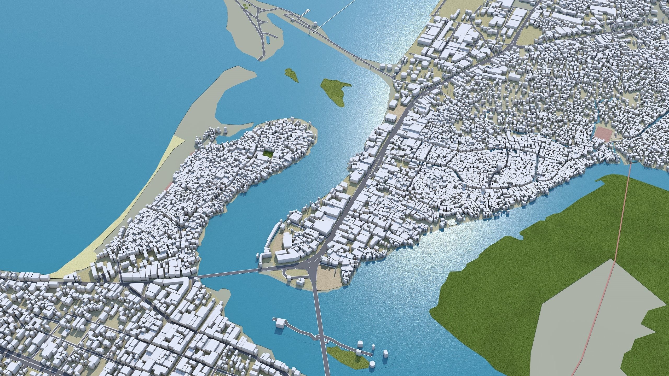 Monrovia Liberia 20km Low-poly 3D model_5