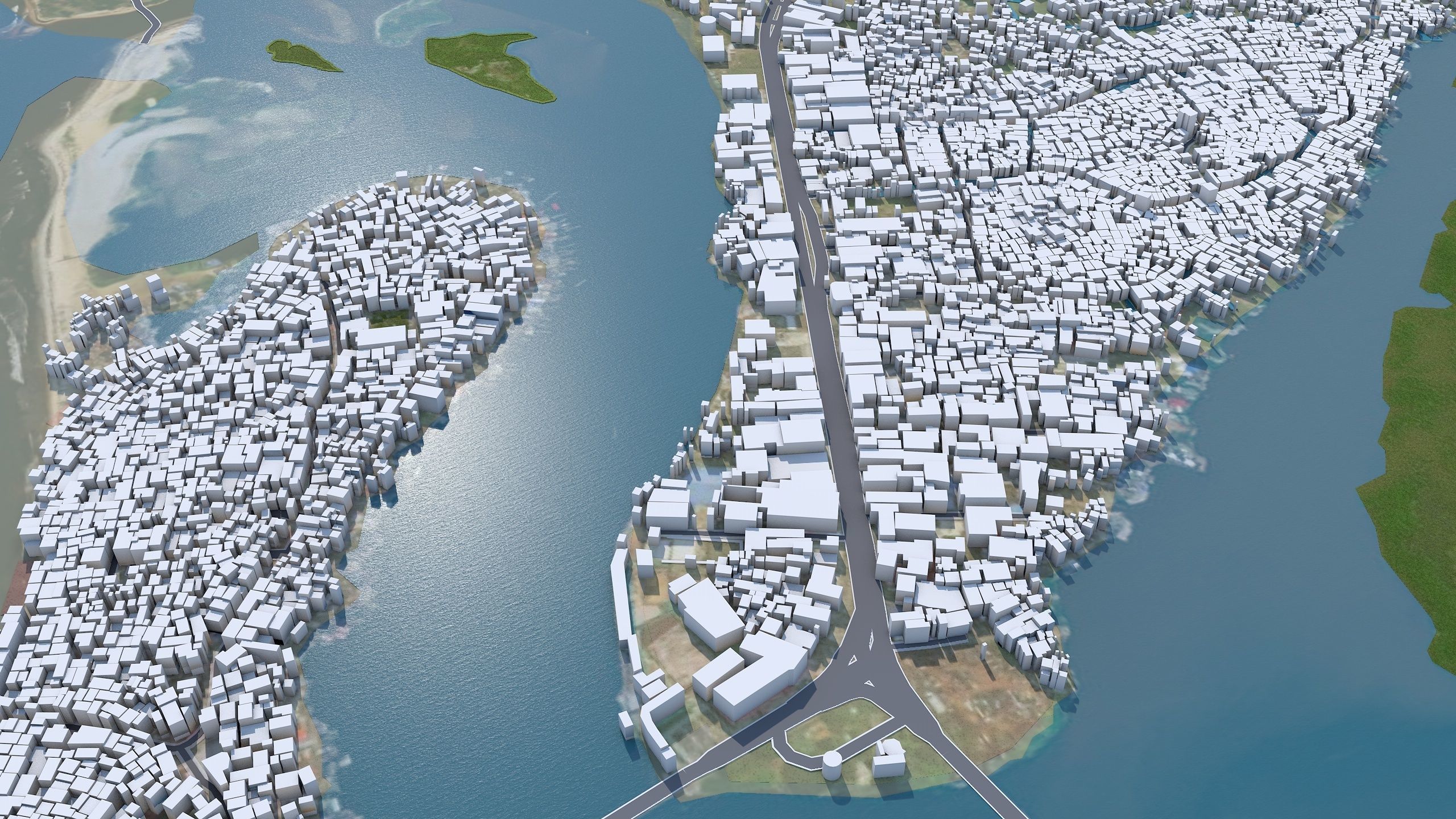 Monrovia Liberia 20km Low-poly 3D model_1