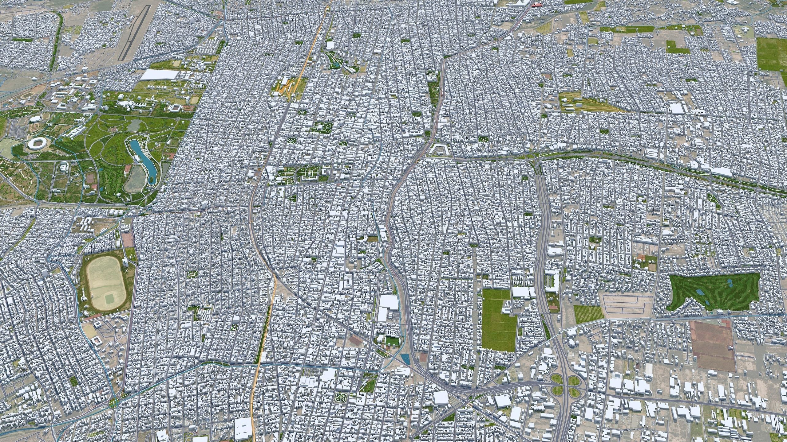Mendoza Argentina 32km Low-poly 3D model_3