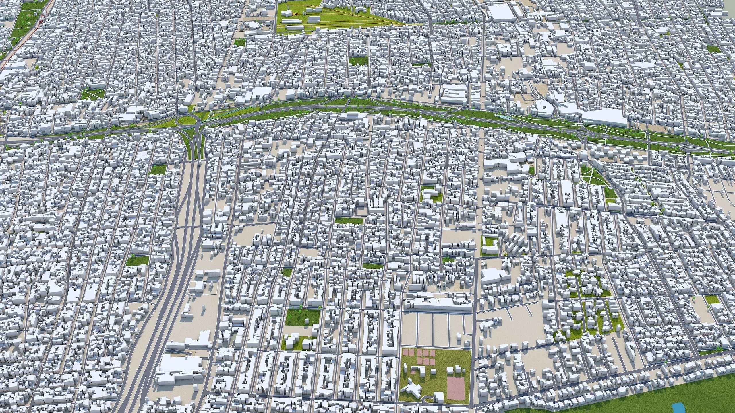 Mendoza Argentina 32km Low-poly 3D model_6