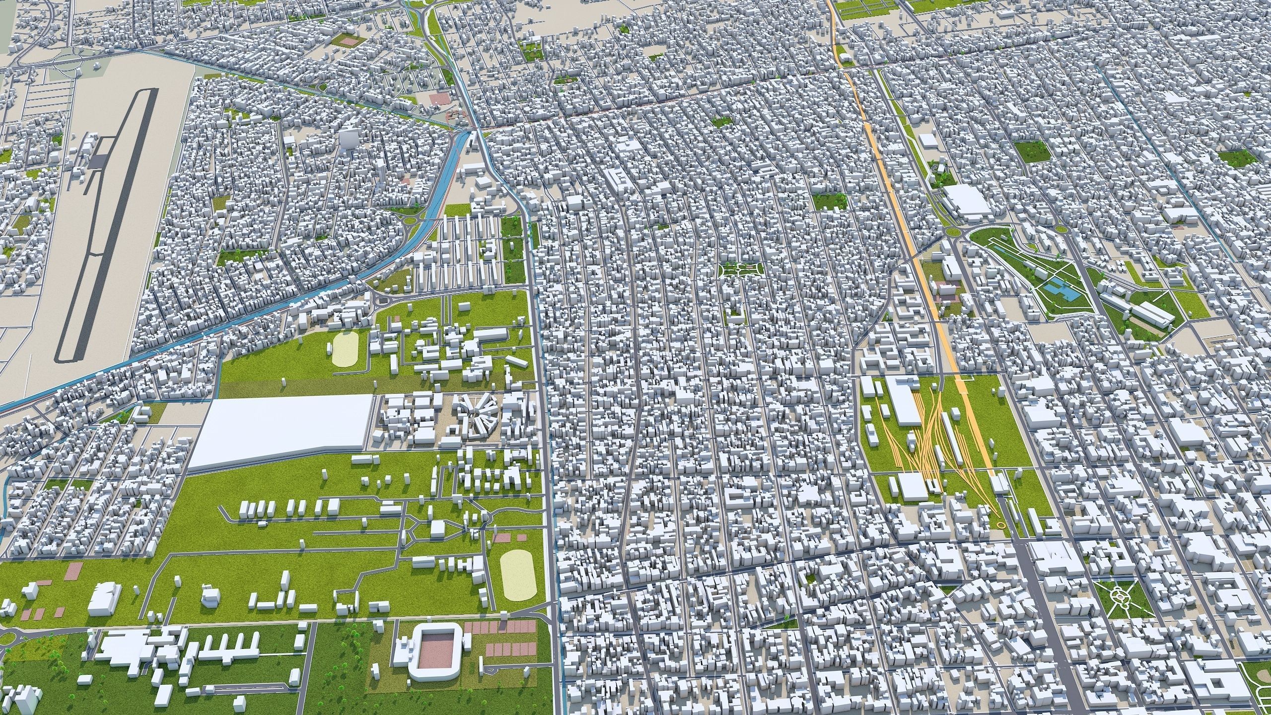 Mendoza Argentina 32km Low-poly 3D model_8