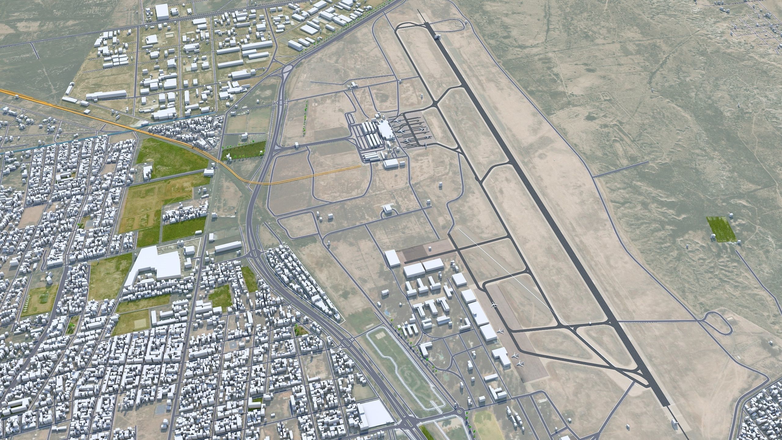 Mendoza Argentina 32km Low-poly 3D model_9