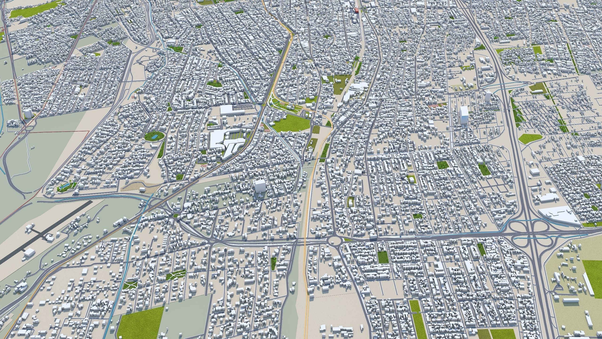 Mendoza Argentina 32km Low-poly 3D model_7
