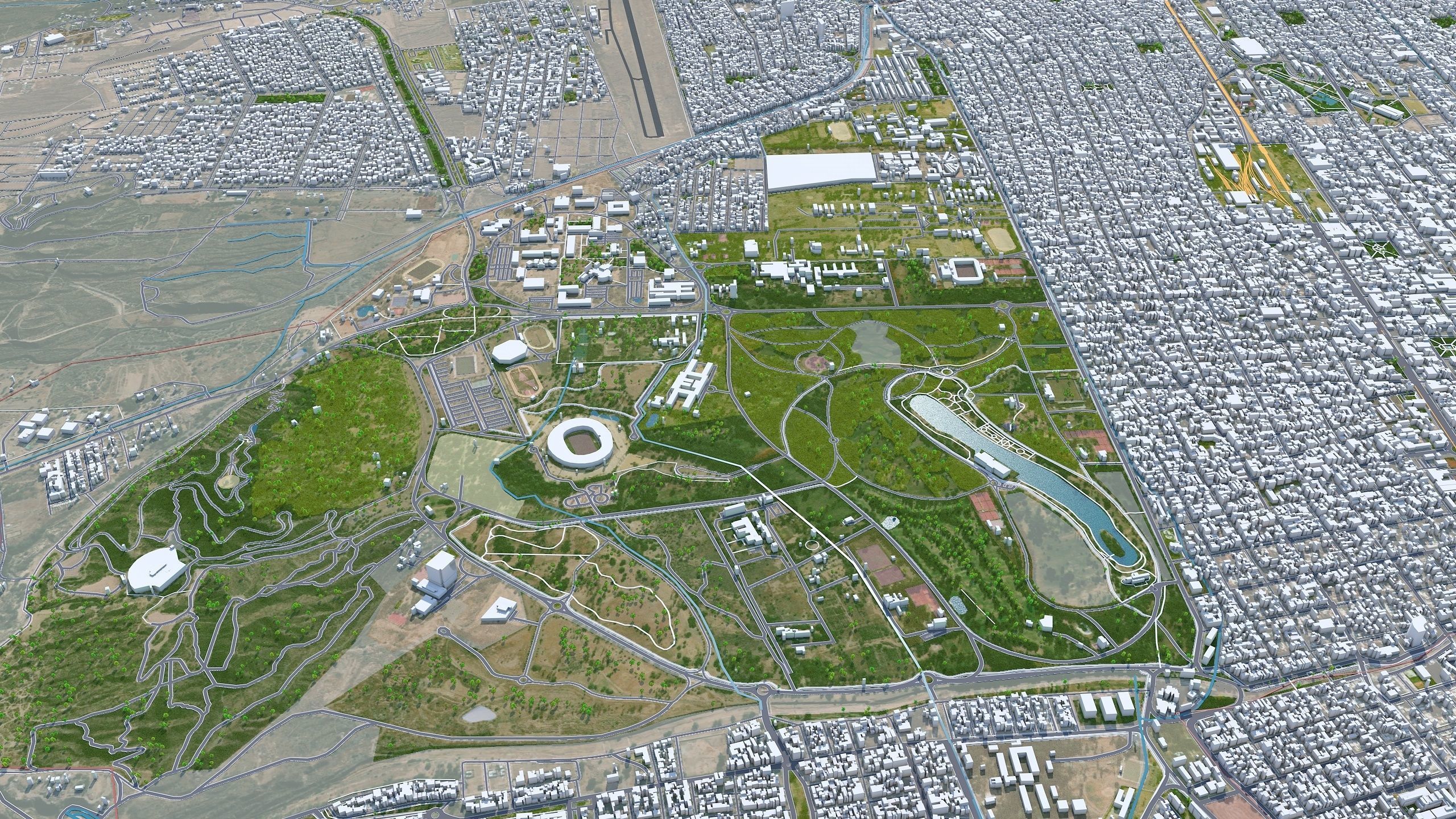 Mendoza Argentina 32km Low-poly 3D model_4