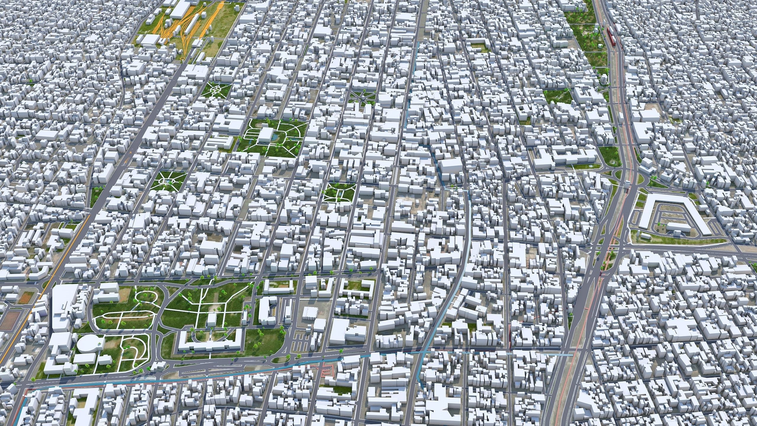 Mendoza Argentina 32km Low-poly 3D model_1