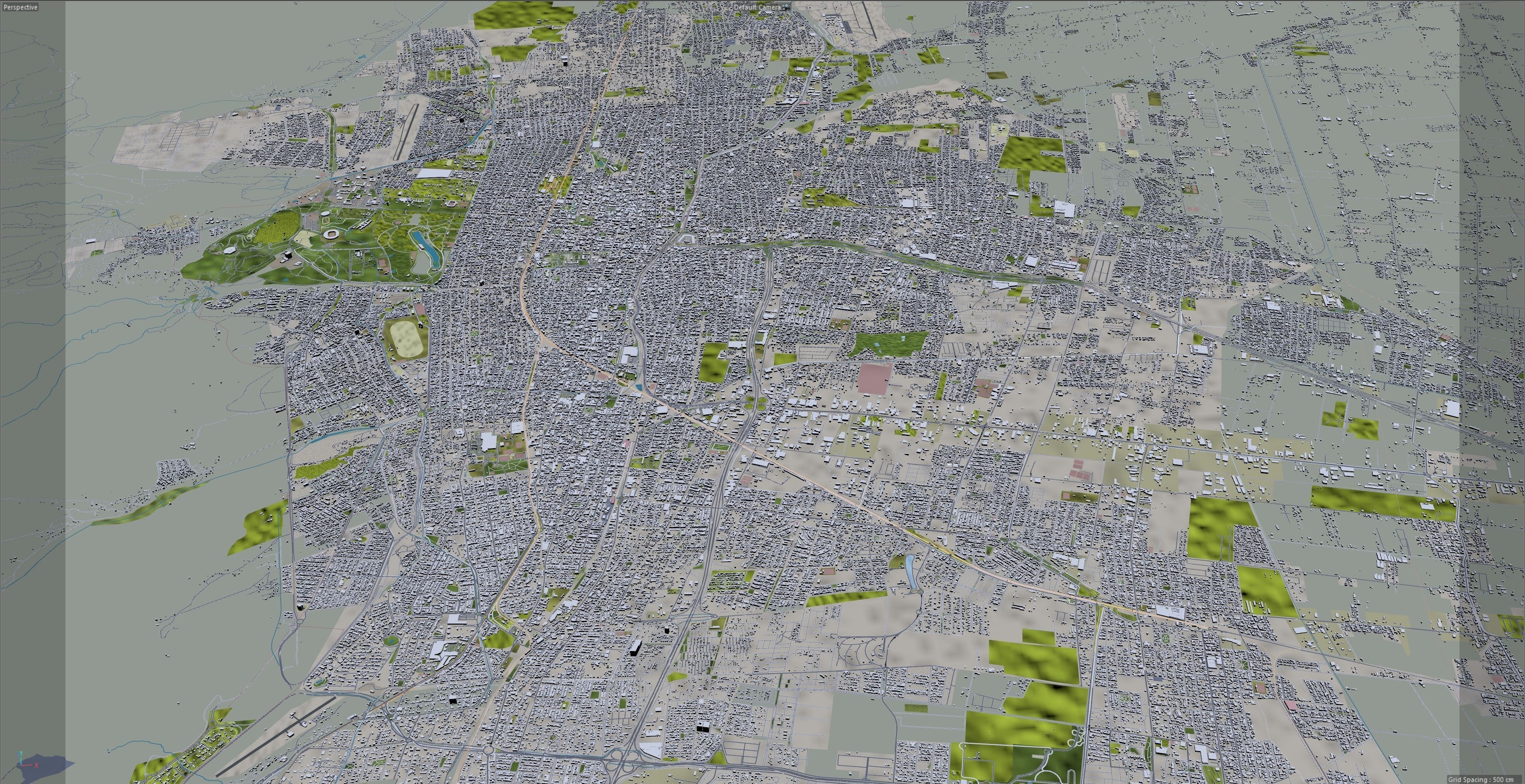Mendoza Argentina 32km Low-poly 3D model_11
