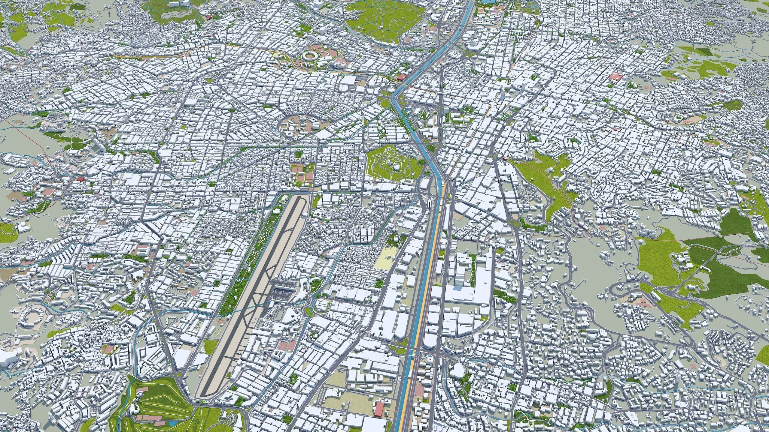 Medellin Antioquia Colombia 30km Low-poly 3D model_4