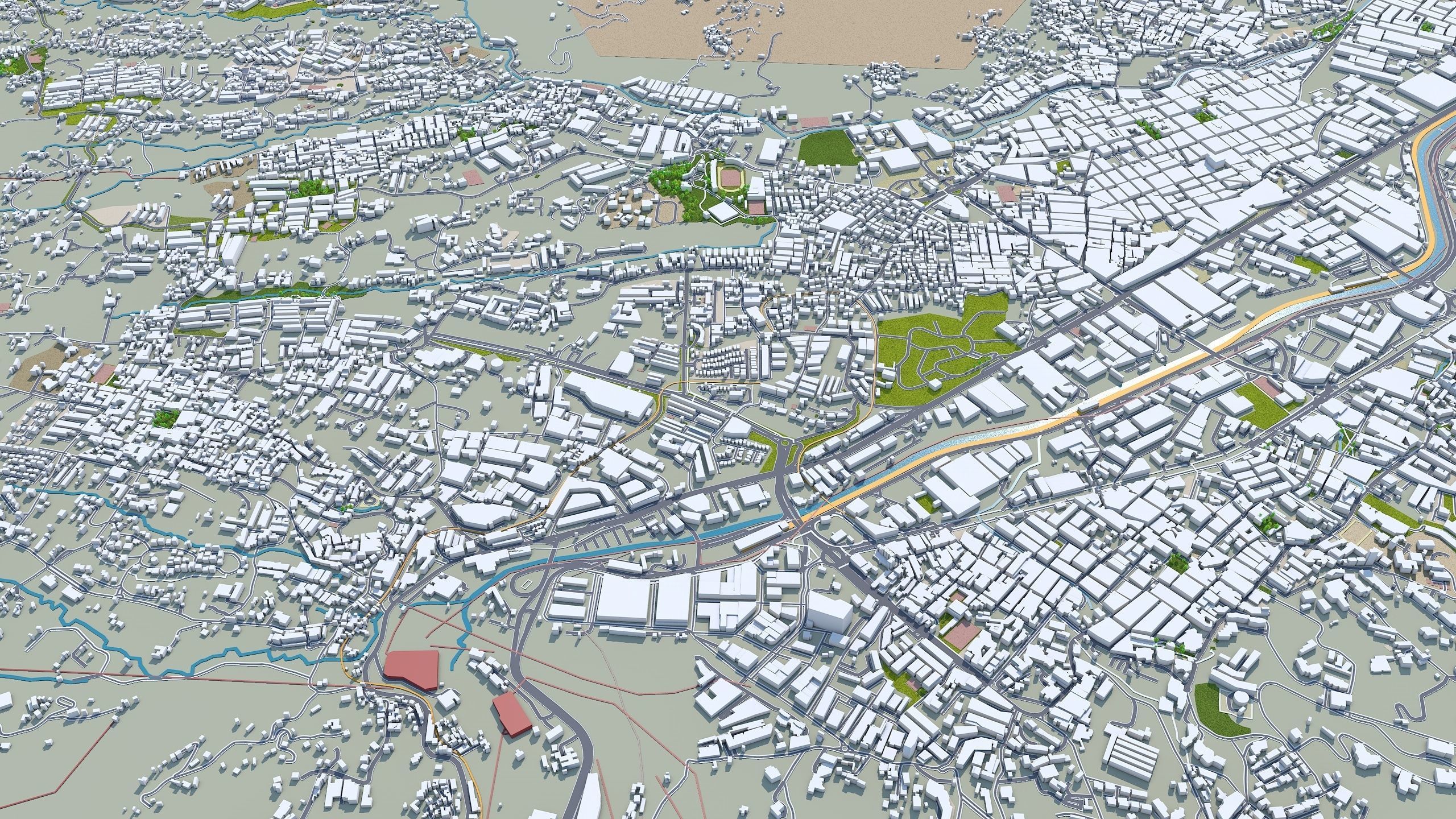 Medellin Antioquia Colombia 30km Low-poly 3D model_8