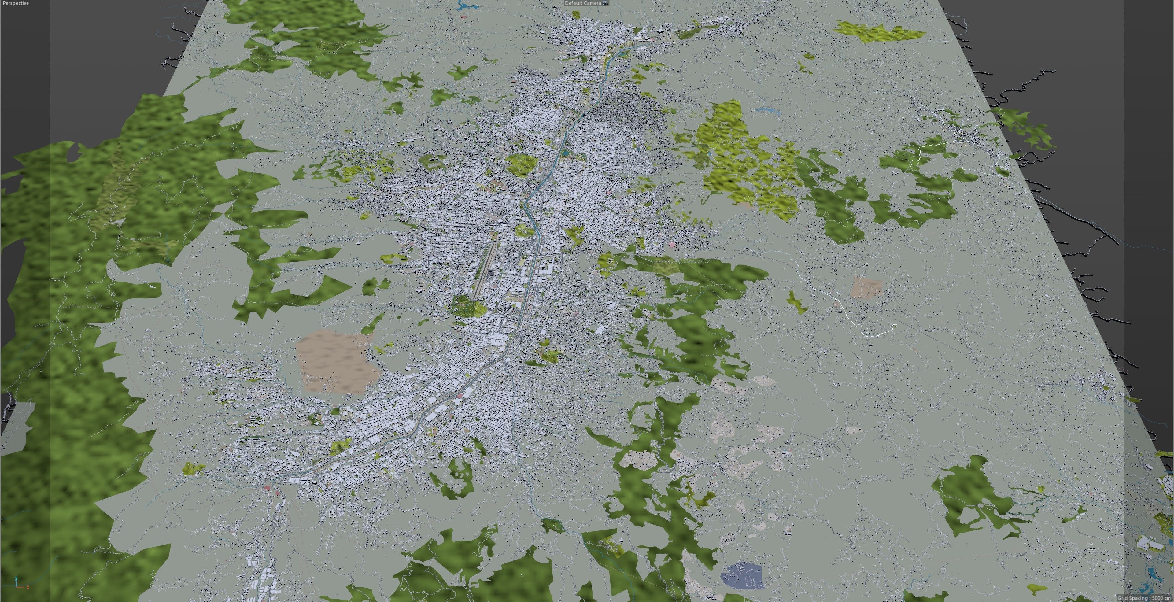 Medellin Antioquia Colombia 30km Low-poly 3D model_10