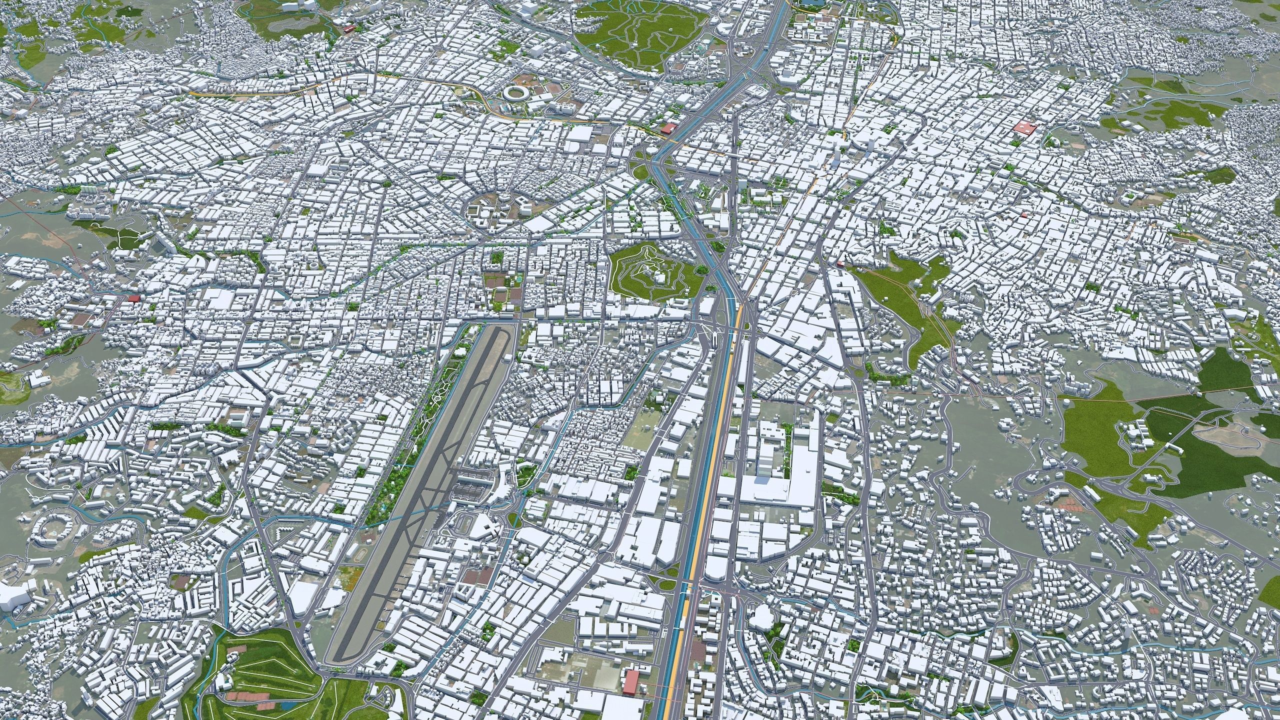 Medellin Antioquia Colombia 30km Low-poly 3D model_3