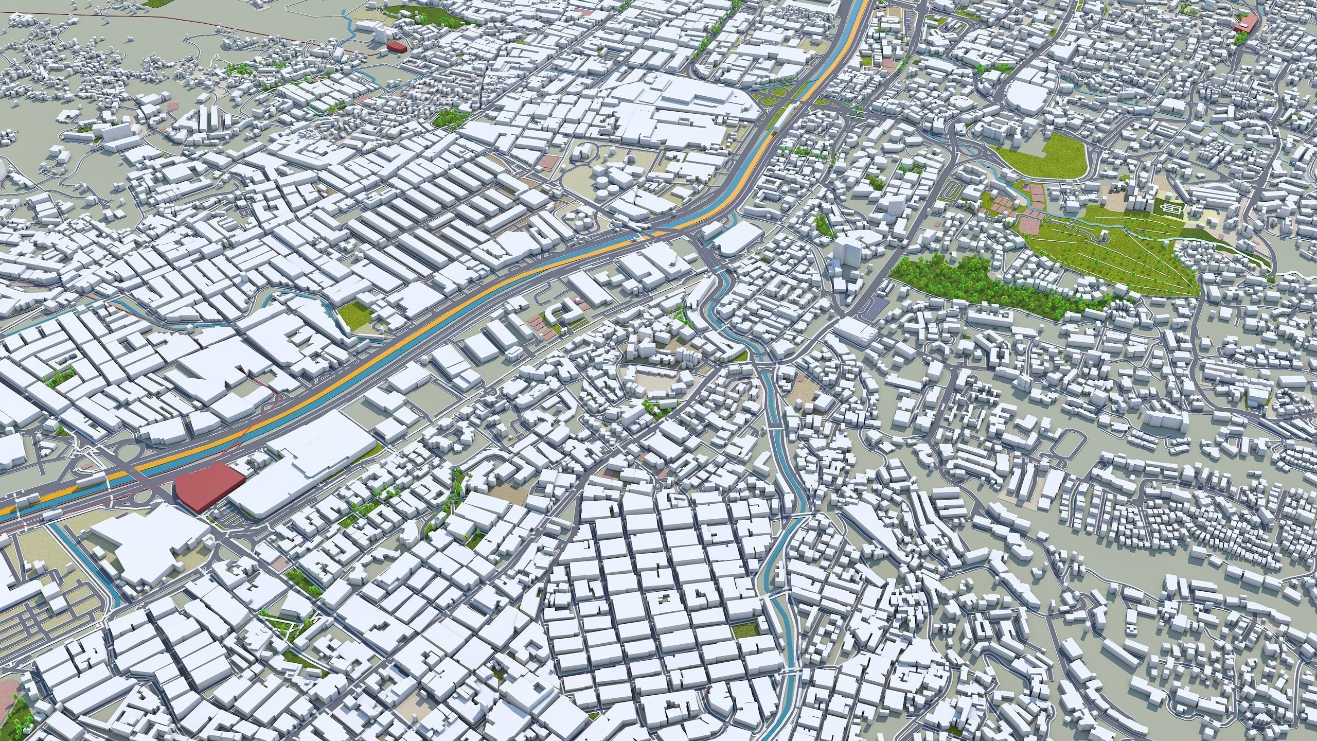 Medellin Antioquia Colombia 30km Low-poly 3D model_7