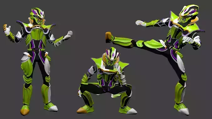 Kamen Rider Kekera Premium 3D model
