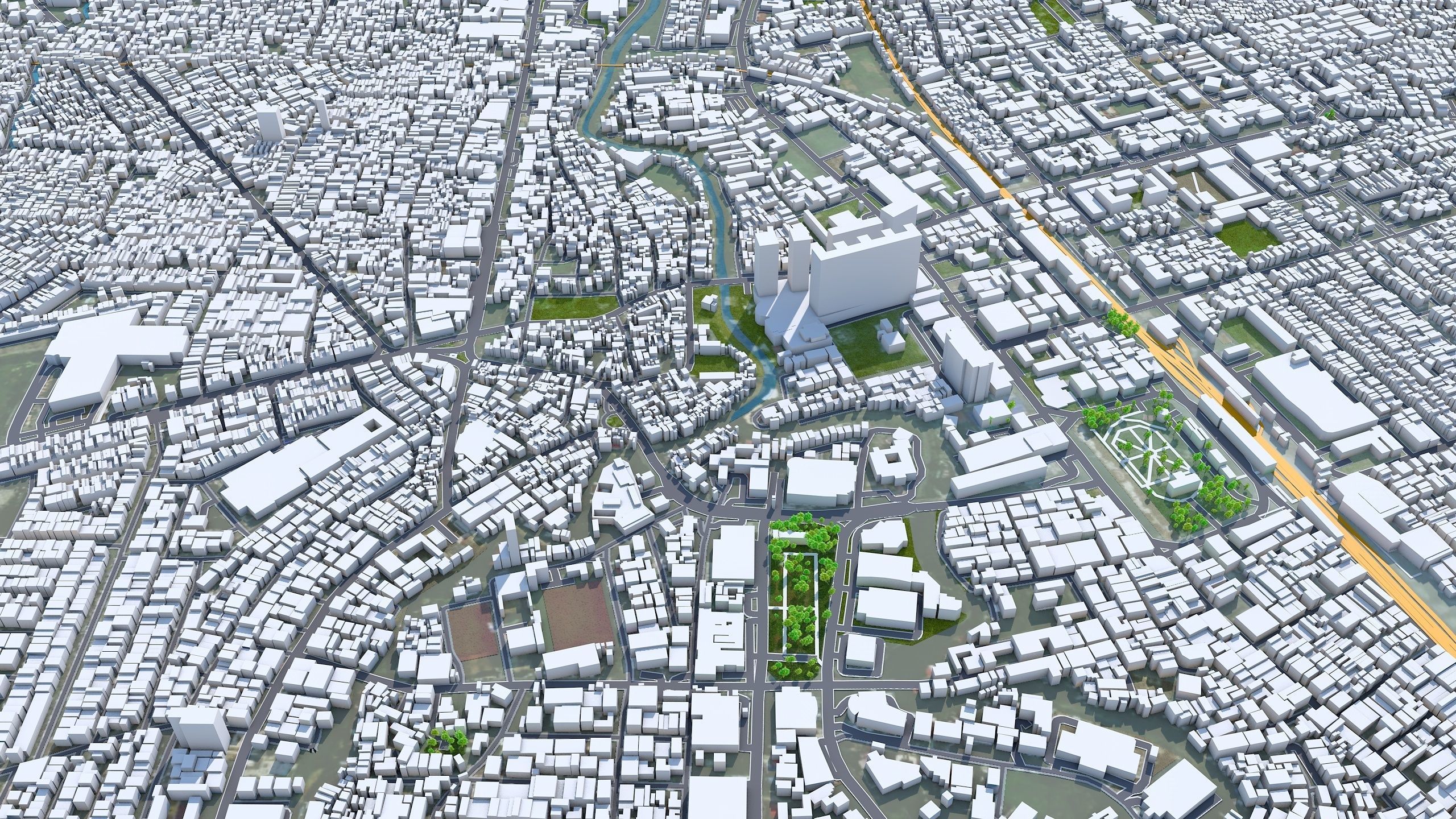 Medan Indonesia 30km Low-poly 3D model_1