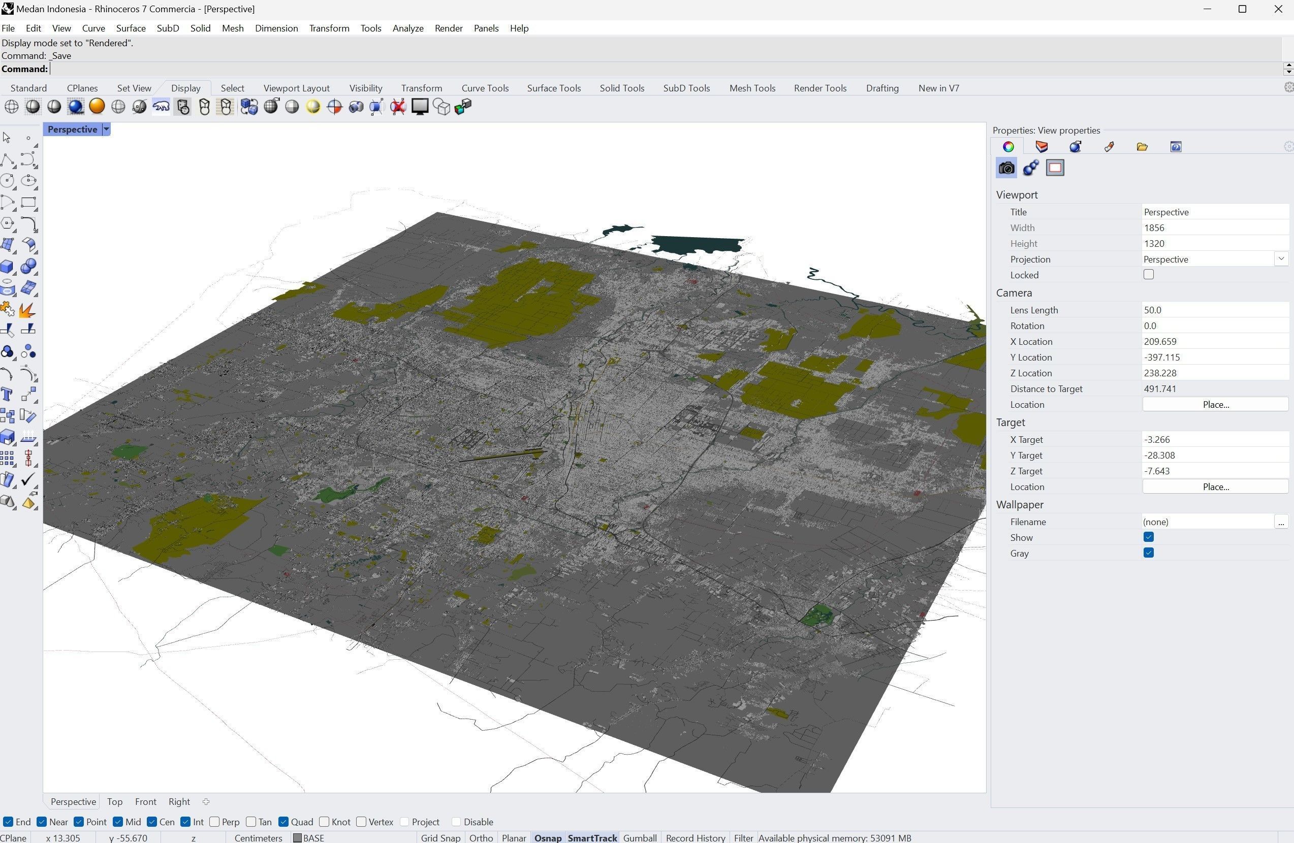 Medan Indonesia 30km Low-poly 3D model_14