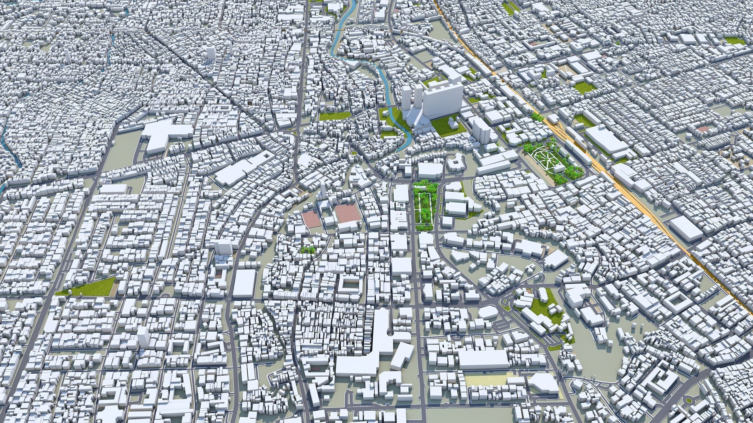 Medan Indonesia 30km Low-poly 3D model_8