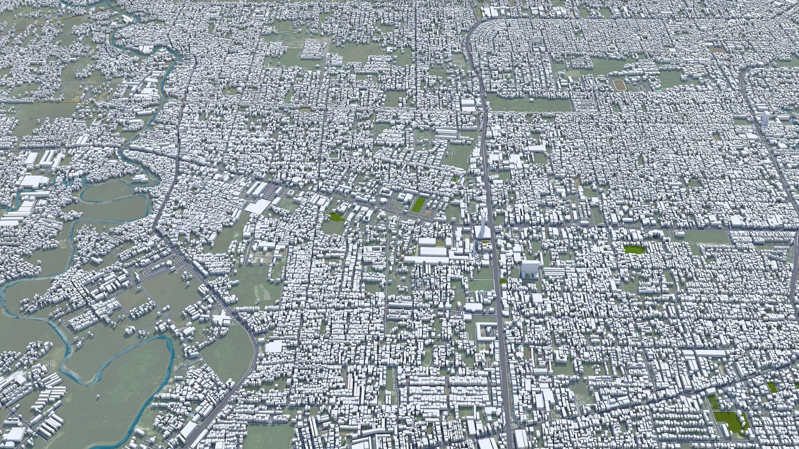 Medan Indonesia 30km Low-poly 3D model_5