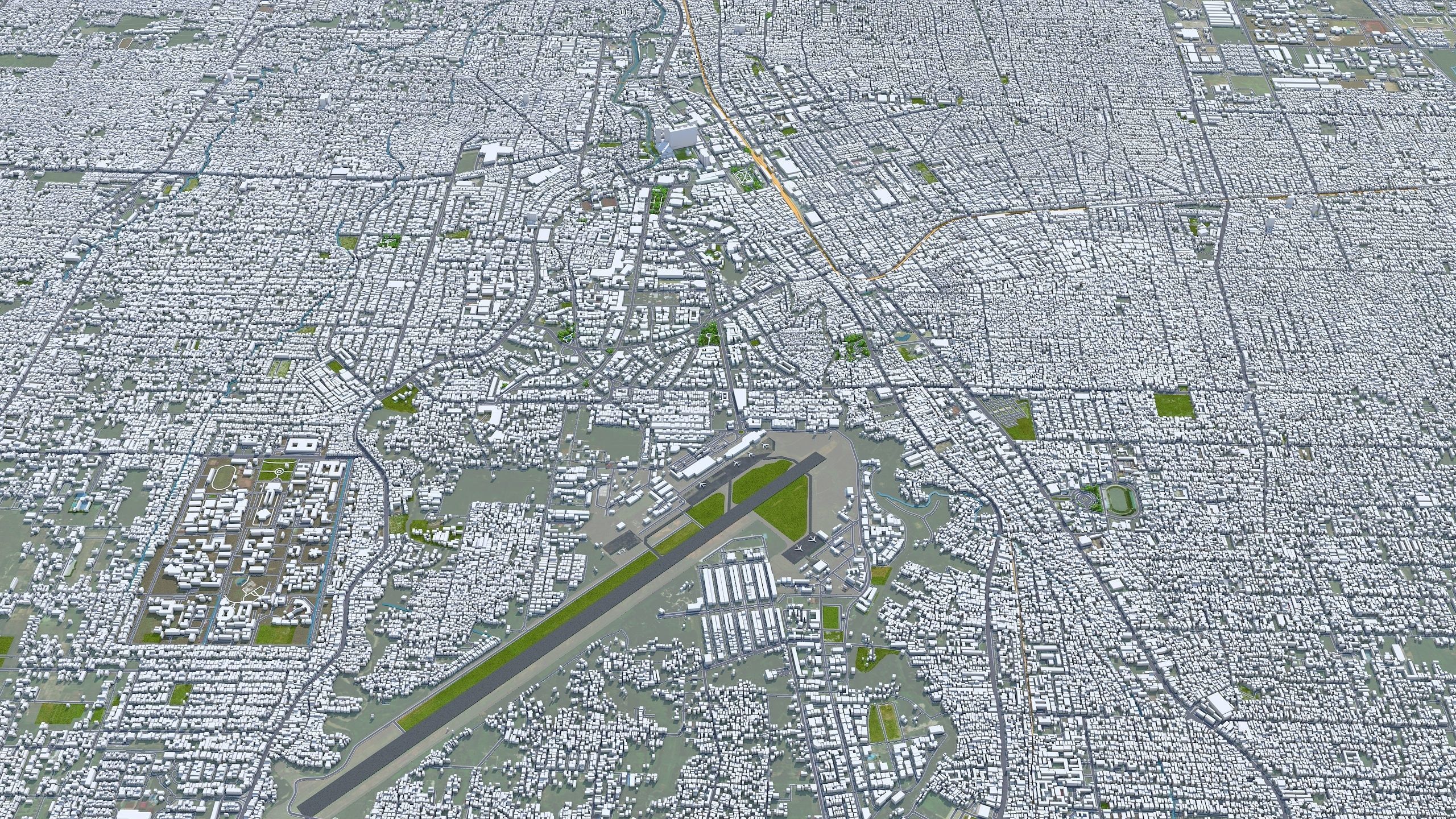 Medan Indonesia 30km Low-poly 3D model_3