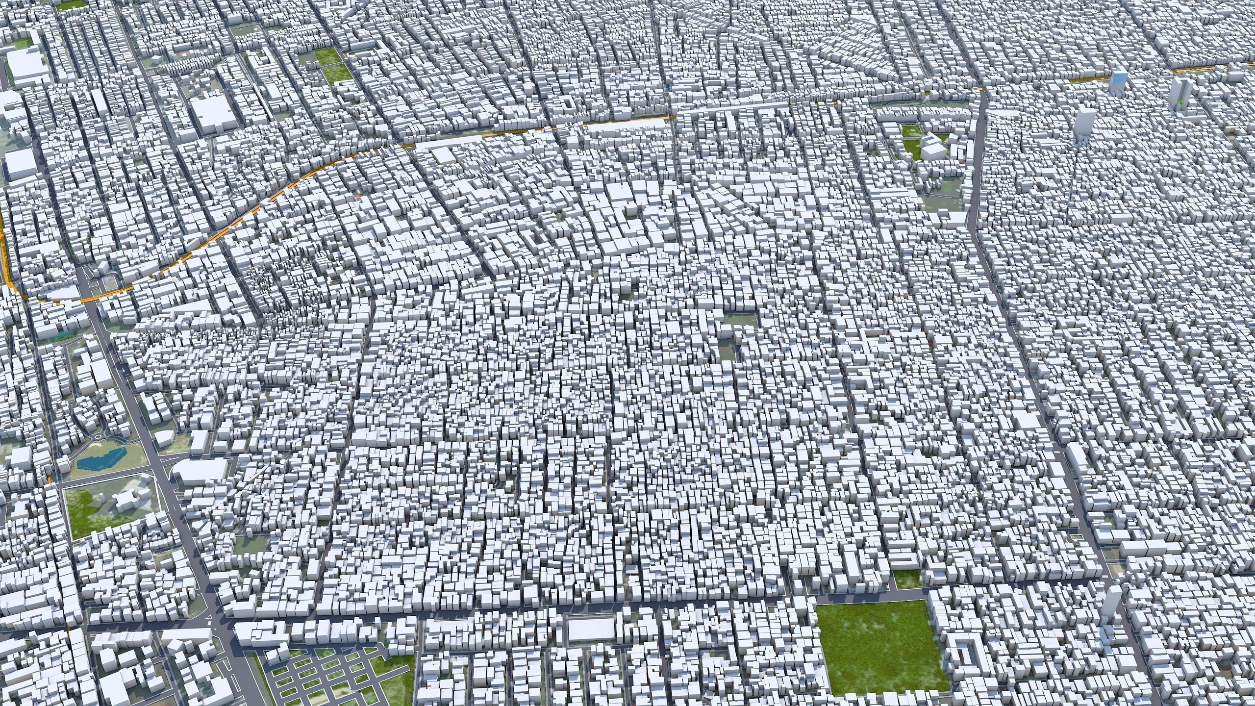 Medan Indonesia 30km Low-poly 3D model_6