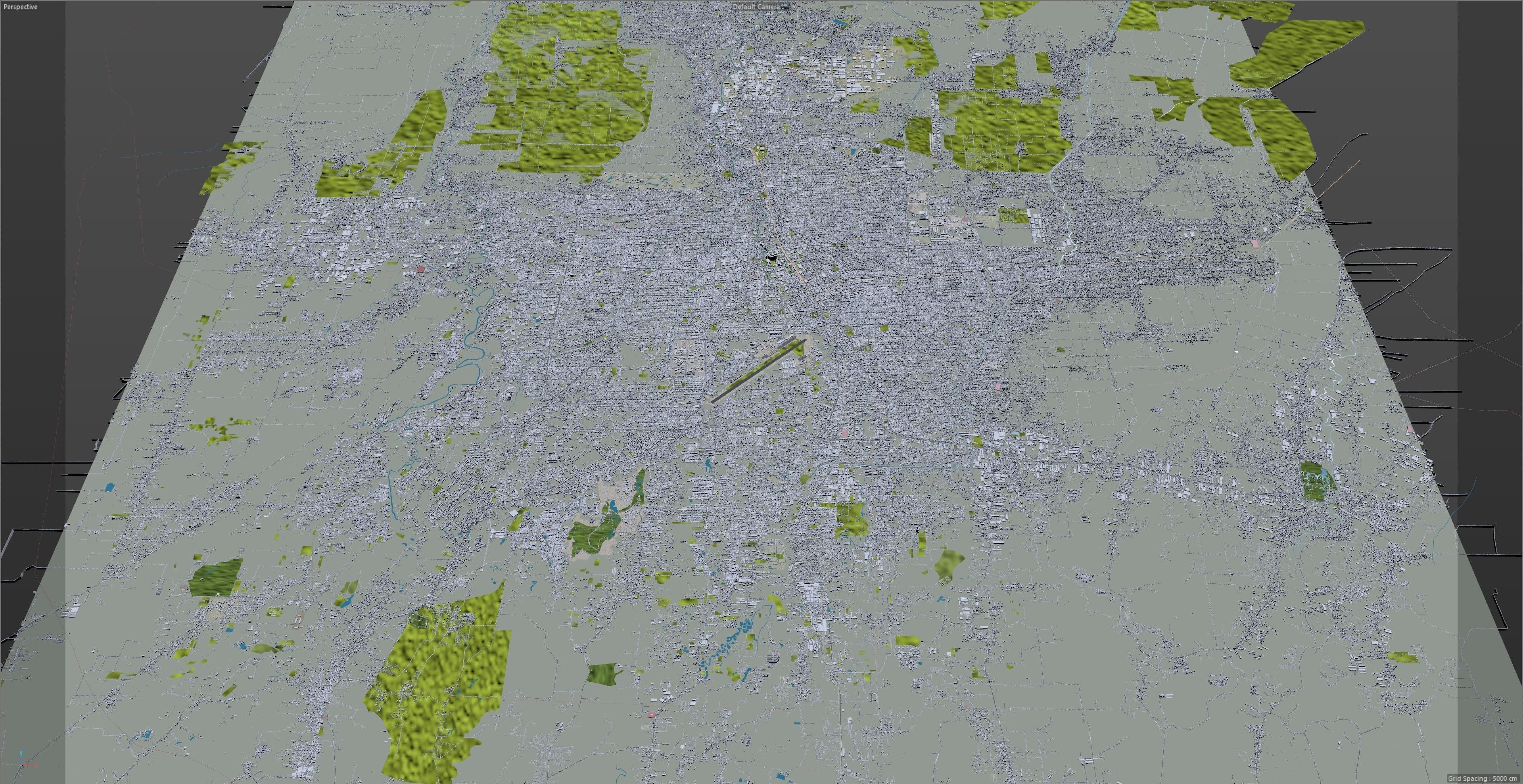 Medan Indonesia 30km Low-poly 3D model_10