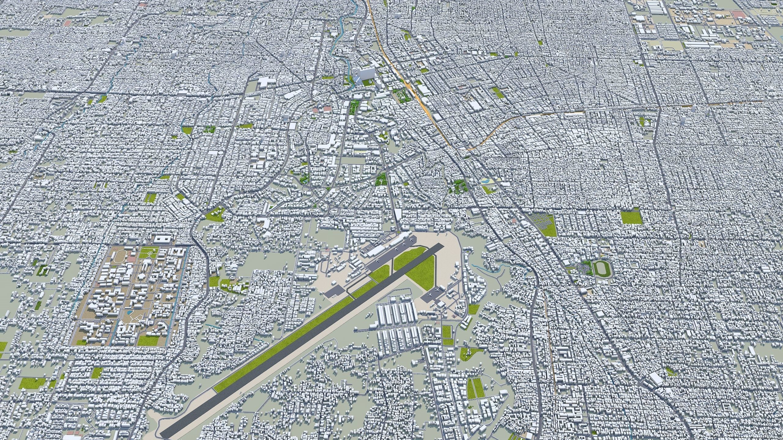 Medan Indonesia 30km Low-poly 3D model_4