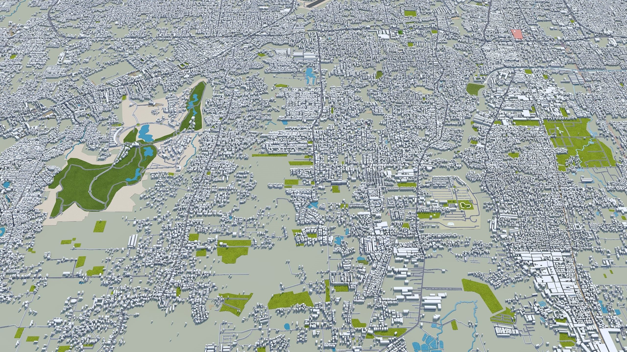 Medan Indonesia 30km Low-poly 3D model_9