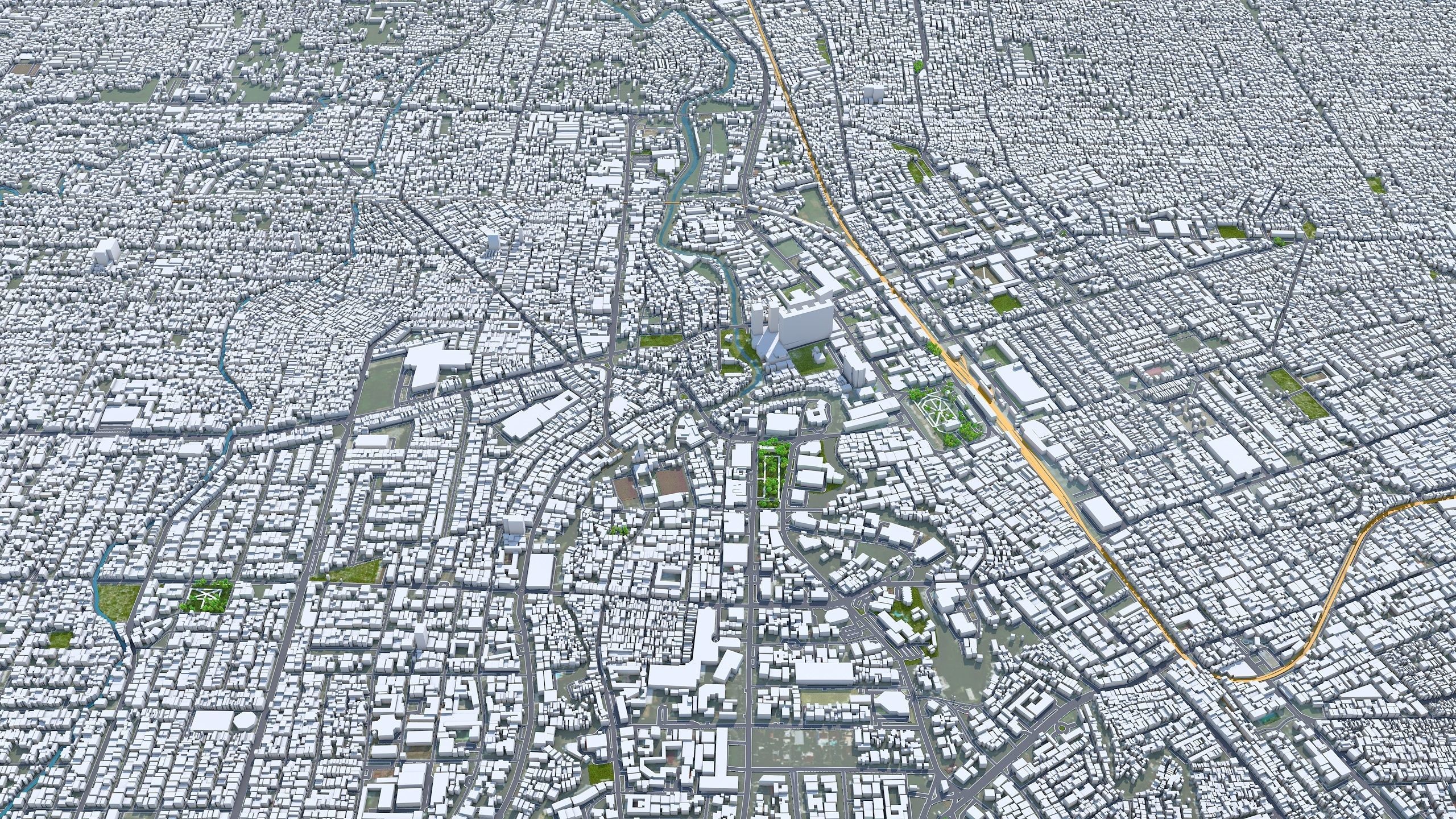 Medan Indonesia 30km Low-poly 3D model_2