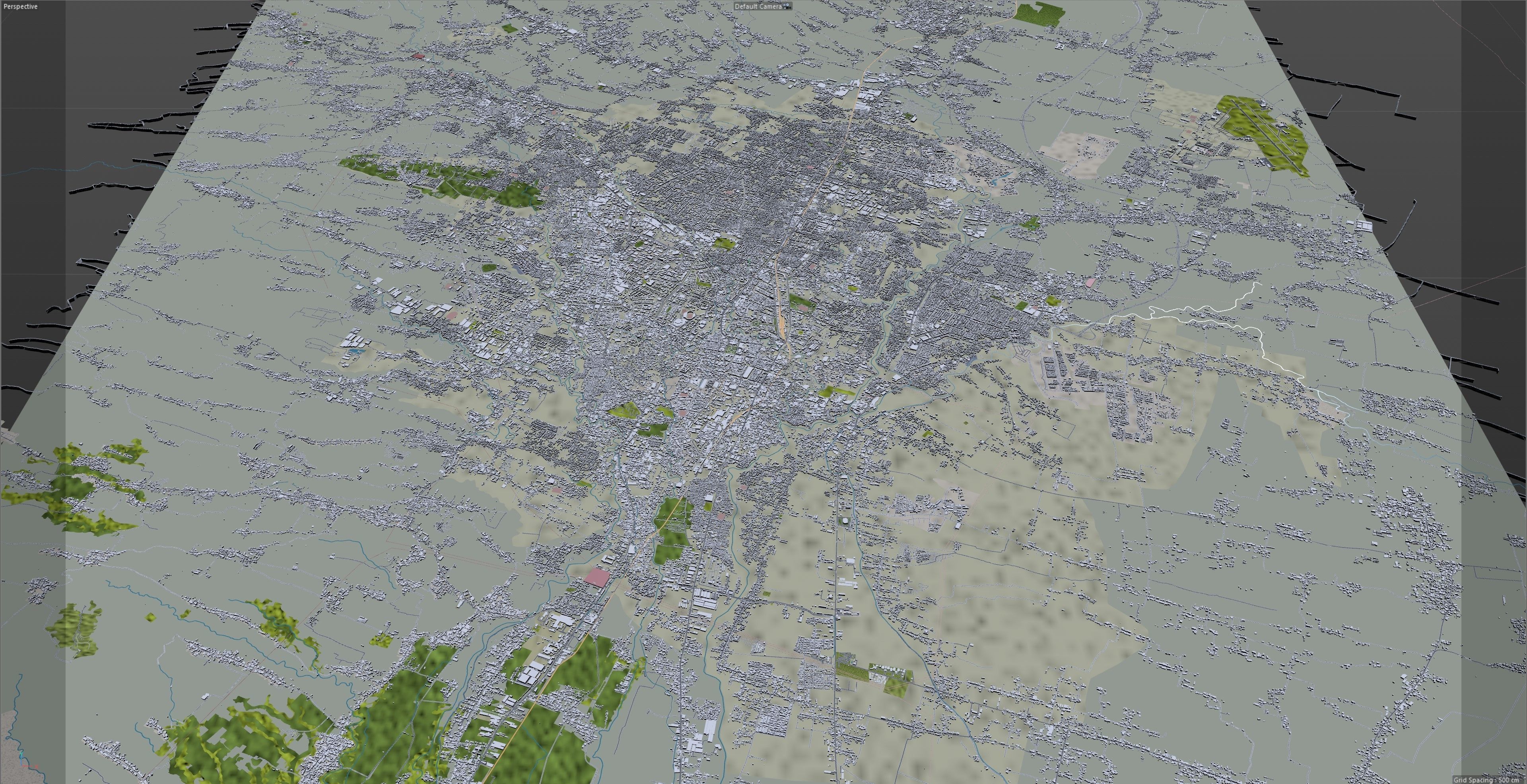 Malang East Java Indonesia 20km Low-poly 3D model_8